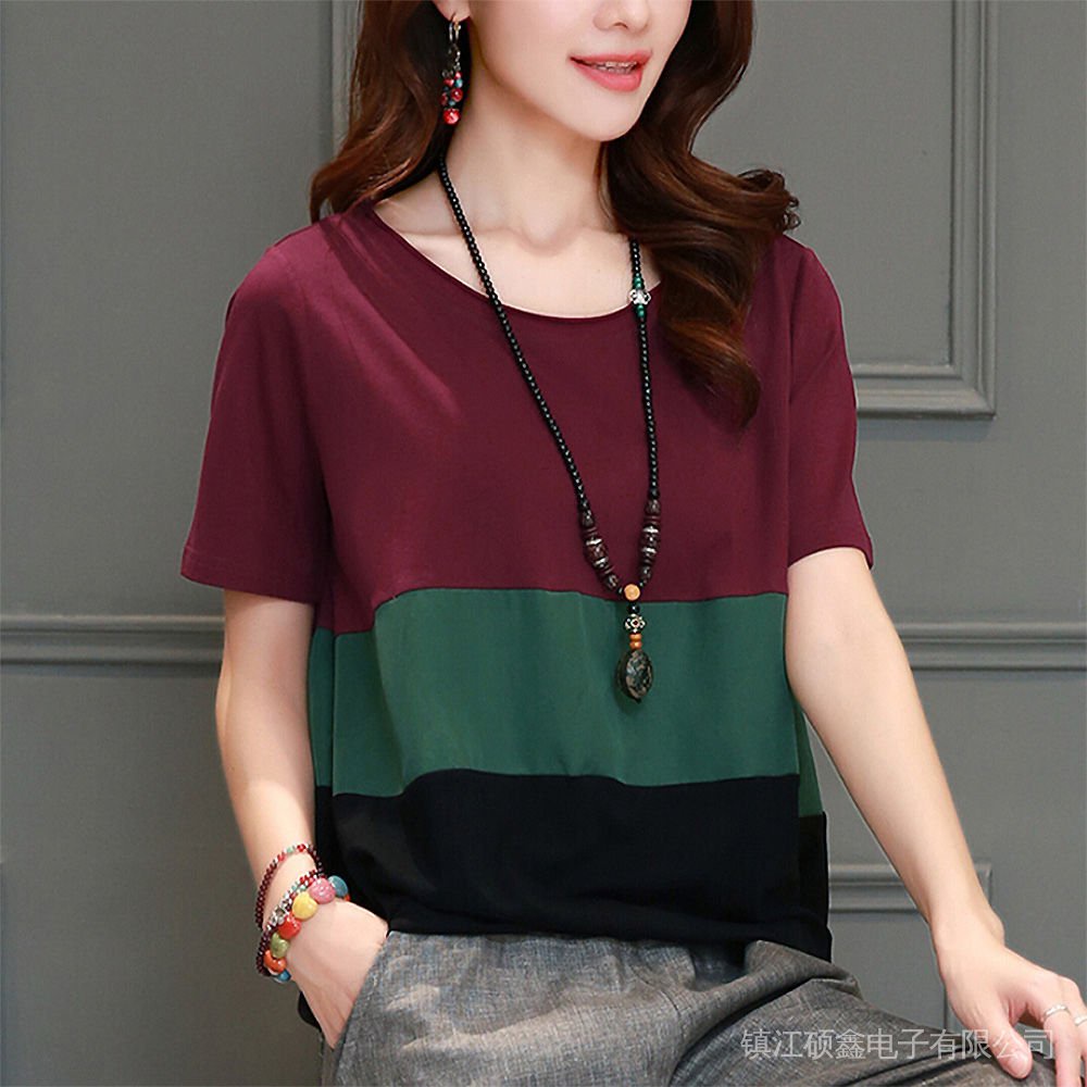 Short-Sleeved T-Shirt [Only Loss One Day Recovery 29.9] Plus Size Women's Clothing Fat mm200 Jin Women Loose Bottoming Shirt