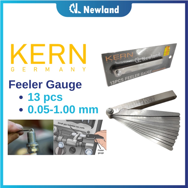 Kern Feeler Gauge / Thickness Measurement Tool 13 pcs Blades Metric ...