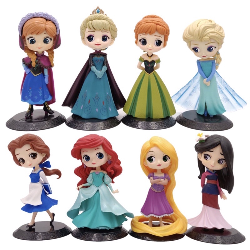 Frozen Mulan Princess Sofia Ariel Belle Jasmine Rapunzel Cake Topper ...