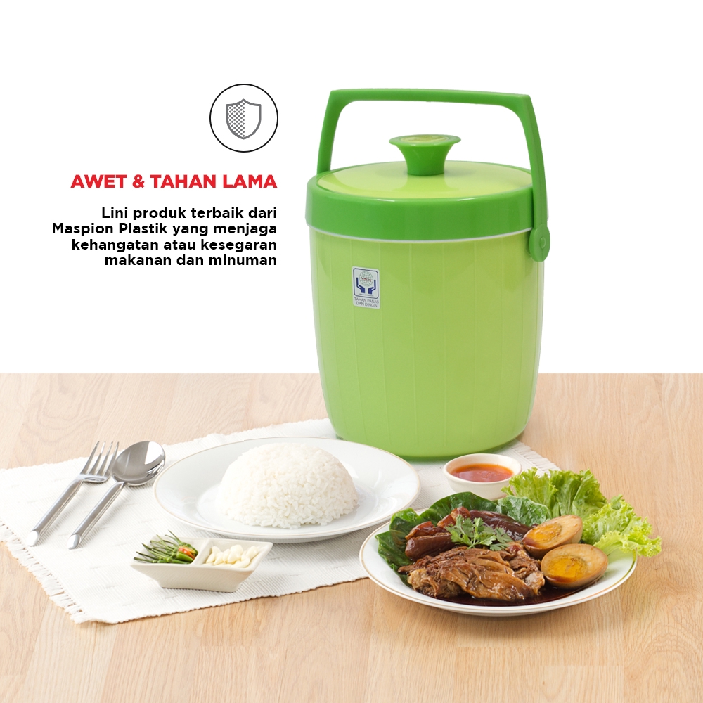 Maspion Termos Es dan Nasi Plastik Rice/Ice Bucket USA 6 - Gambar 3