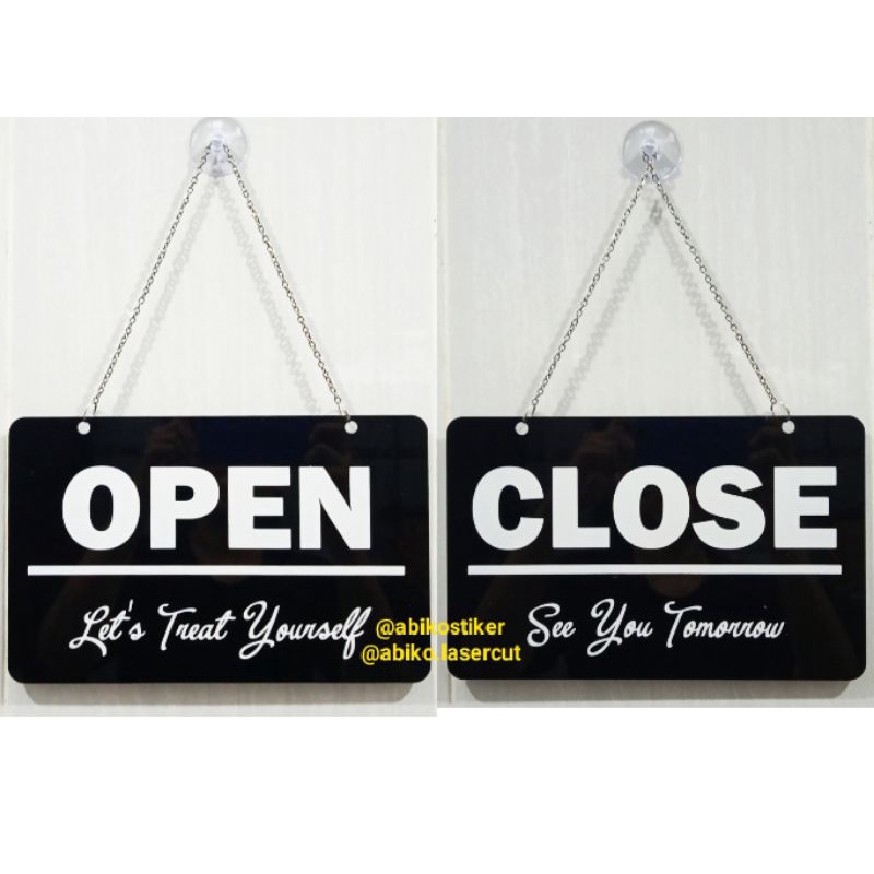Acrylic SIGN BOARD OPEN CLOSED - OPEN CLOSED SALON | Shopee Singapore