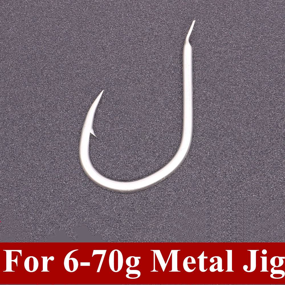 Seafollow 20pcs/lot High Carbon Steel Casting Jig Hook Single Hook