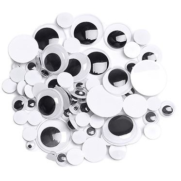 Wholesale 20,000 Pcs 6mm Black Wiggle Googly Eyes with Self