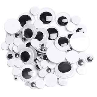 Box of 700 Pieces Assorted Size Self Adhesive Sticky Wiggle Googly Eyes