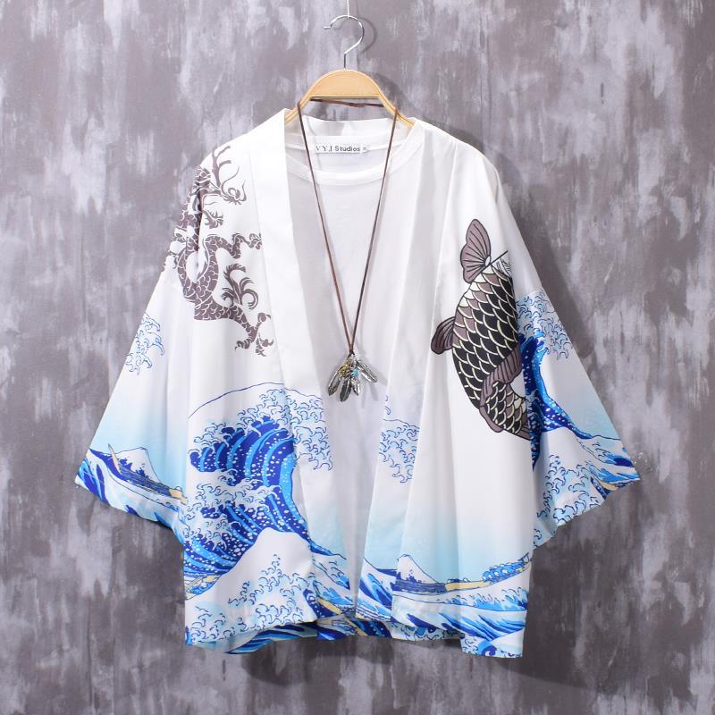 White hot sale kimono shirt