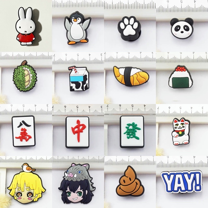 [LOCAL STOCK] jibbitz sushi mahjong anime funky medicine crocs ...