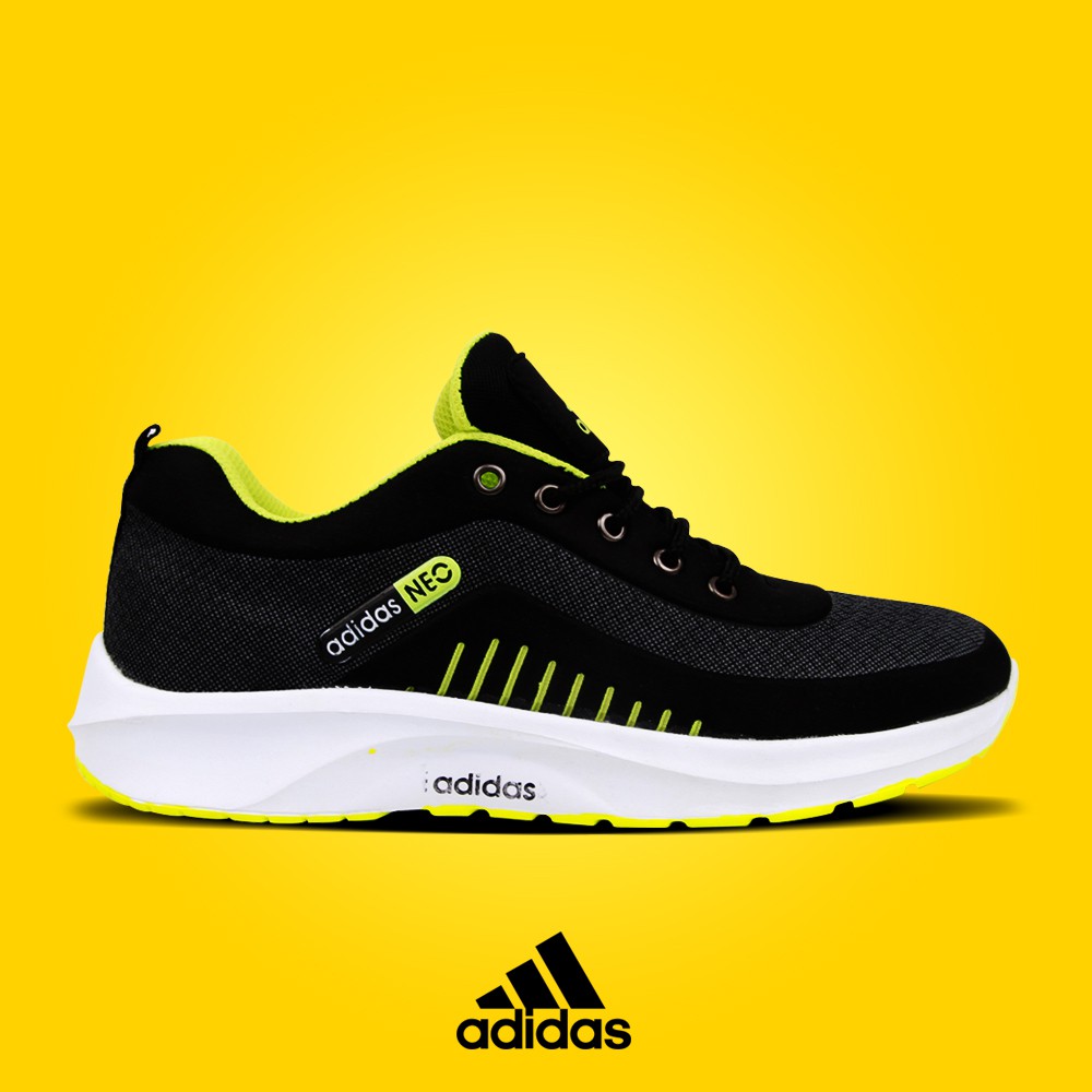 adidas neo black running shoes