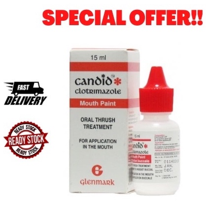CANDID MOUTH PAINT 15ML (Oral Thrush) Fungal Infection Candidiasis UBAT