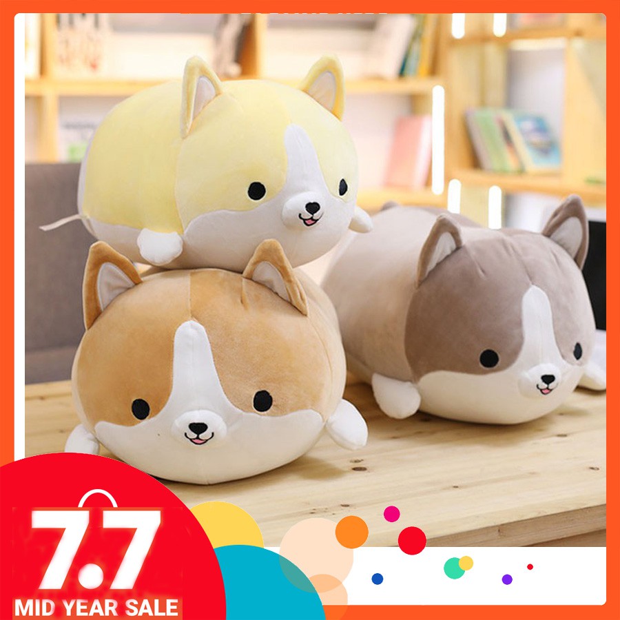 35 50cm Cute Corgi Dog Plush Toy Stuffed Soft Animal Cartoon Pillow for Kids Shopee Singapore