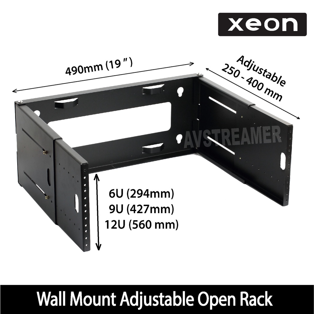 6U / 9U/ 12U Adjustable Wall Mount Open Server Rack | Shopee Singapore
