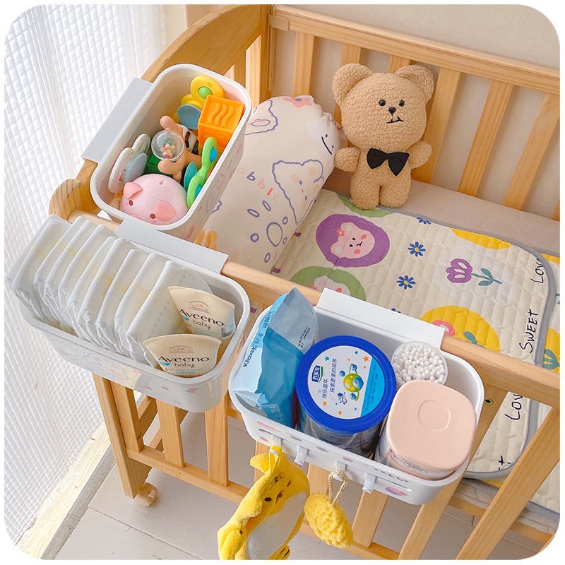 Ready Stock Crib Storage Bag Diaper Box Baby Play Fence Frame Hanging