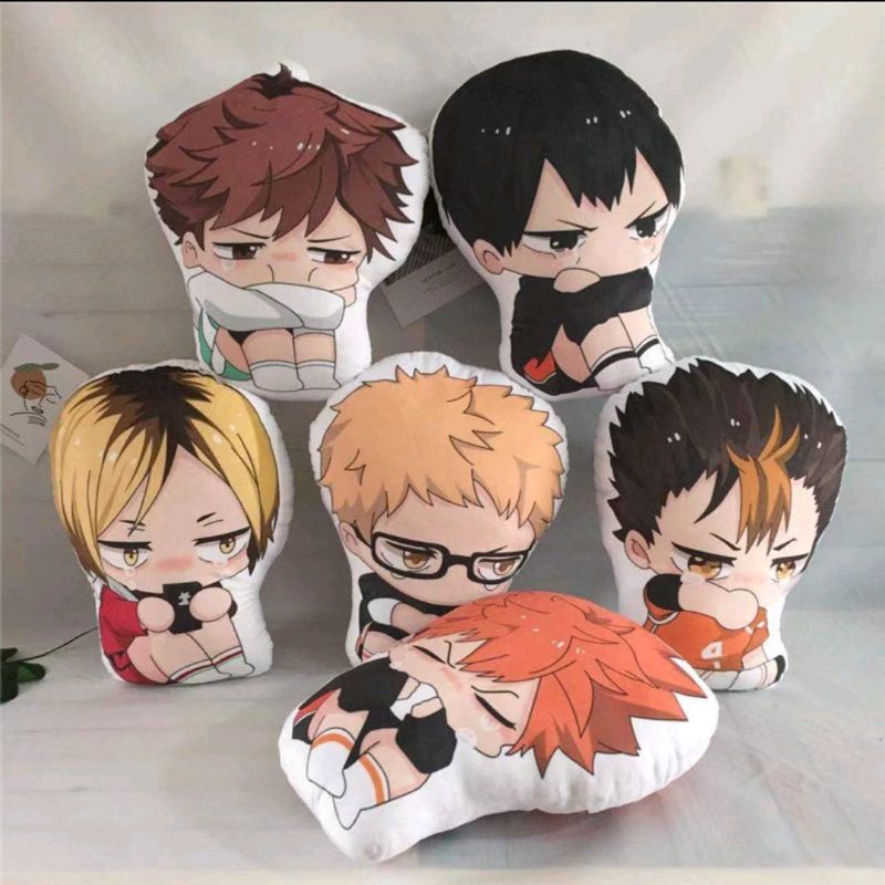 Plushie Standee Haikyuu Character Duo Hinata Oikawa Keychain Anime Doll Miya Bokuto Tsukki 6711