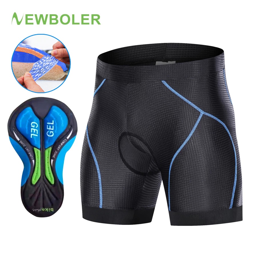 NEWBOLER Bicycle 5D GEL Padded Coolmax Pants Bike Shorts Underwear ...