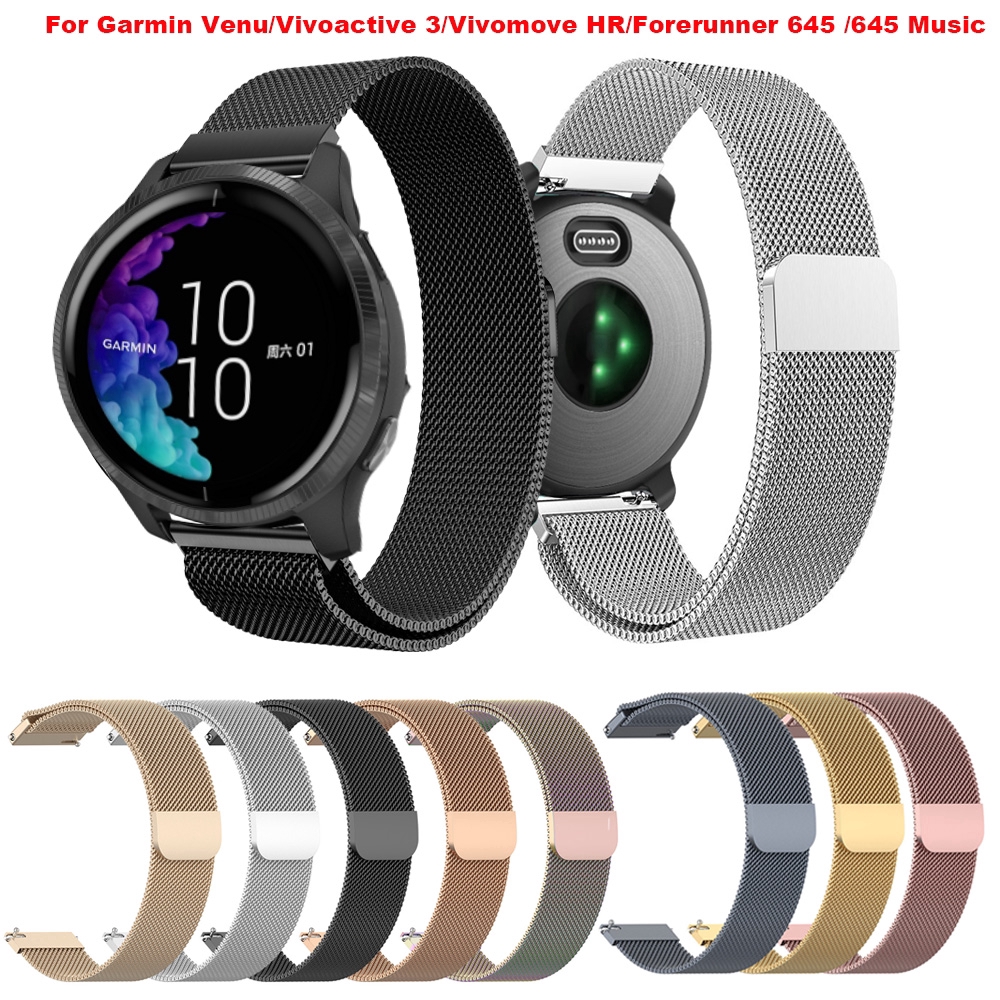 Milanese Strap for Garmin Venu Vivoactive 3 Vivomove HR Forerunner