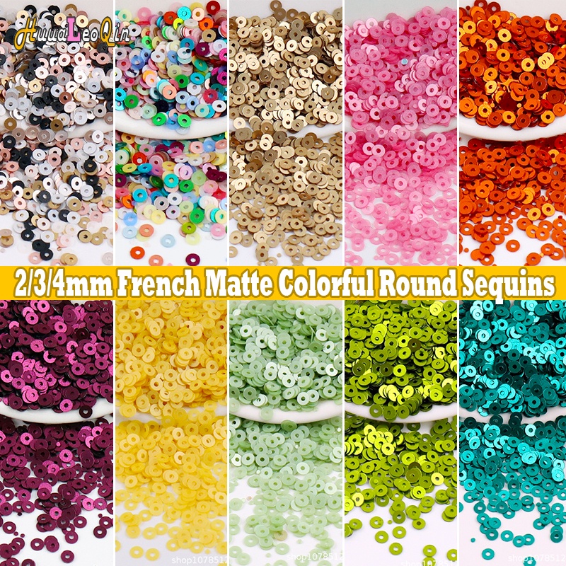 20g Silver Cup Sequin 6mm Flat Round PVC loose Sequins For Crafts Sewing  Decoration 1200pcs DIY