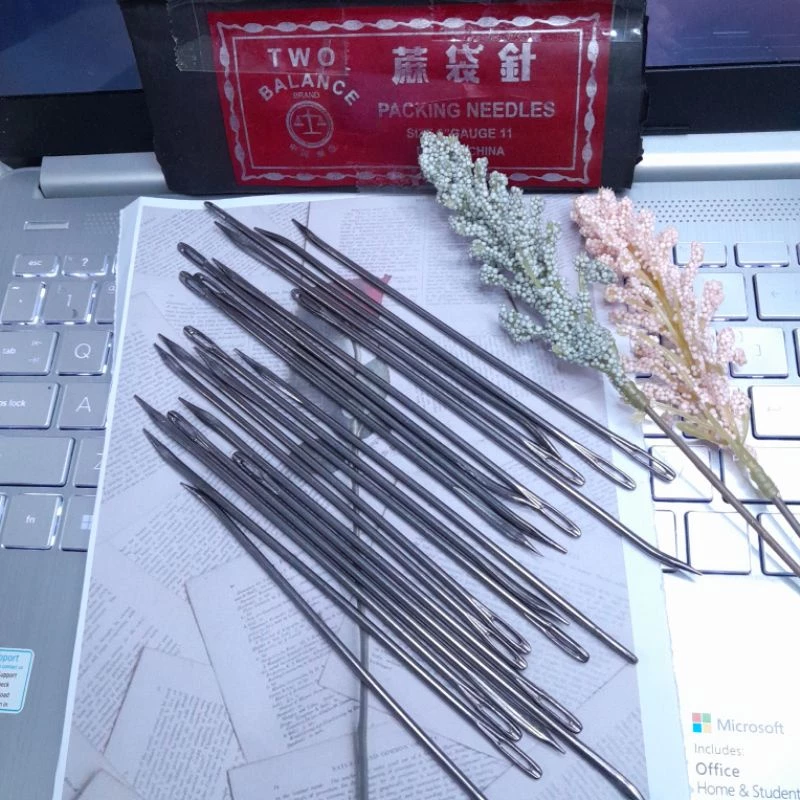 Jarum Jahit Karung Packing Needles Isi 25Pcs Grosir