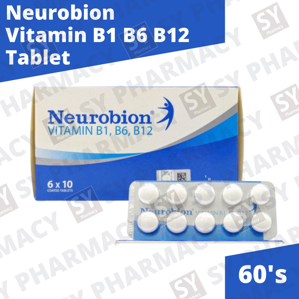 Neurobion Vitamin B1 B6 B12 60s Exp 122024 Shopee Singapore 2797