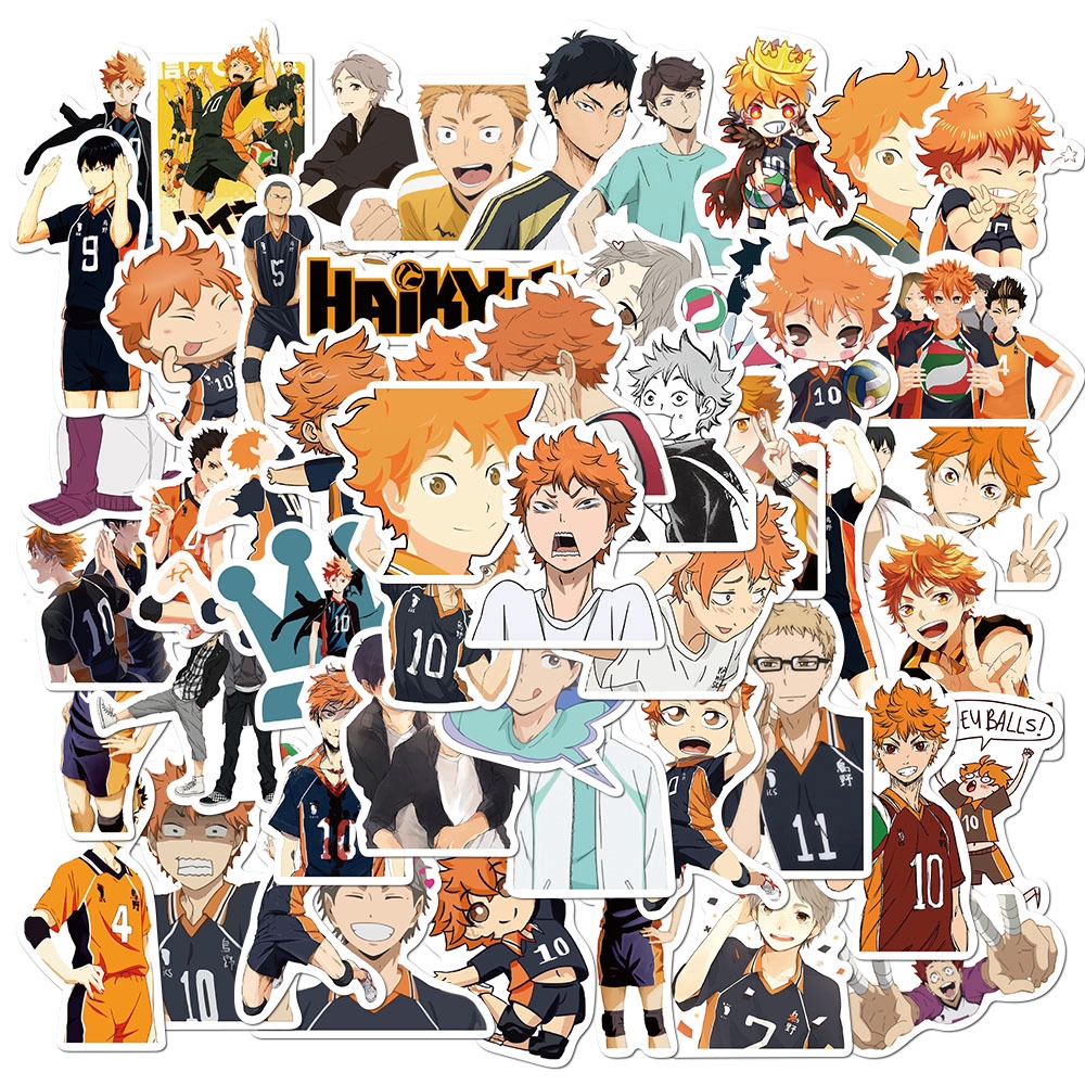 Haikyuu!! 52pcs/pack Japanese Comic Sticker HAIKYU Anime Luggage Laptop ...