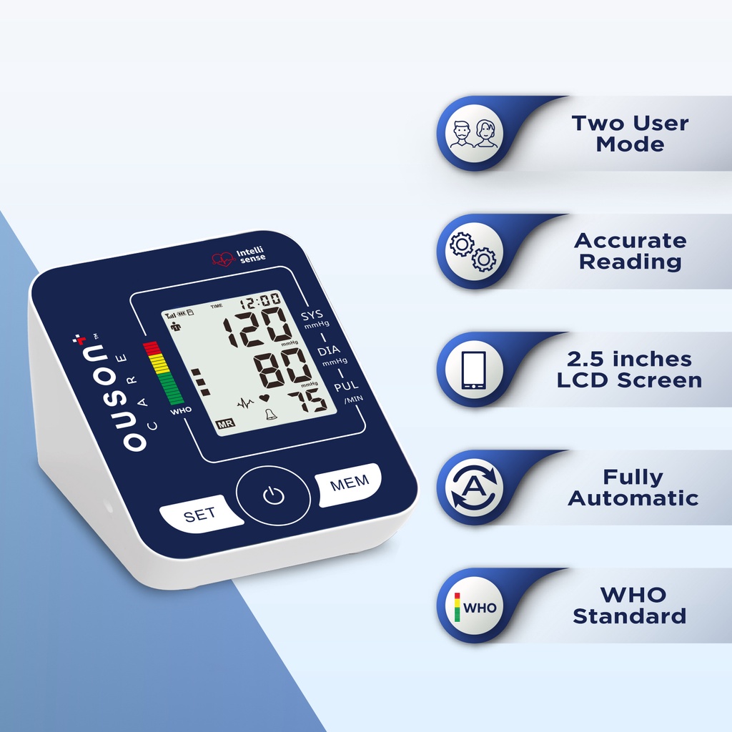OUSON+ CARE DIGITAL ARM TYPE BLOOD PRESSURE MONITOR & INFRARED DIGITAL ...