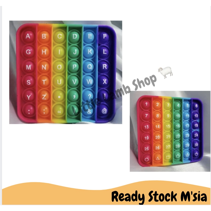 Alphabet Number Pop It Fidget/ Relive Stress toy/ Push It Bubble /Anti