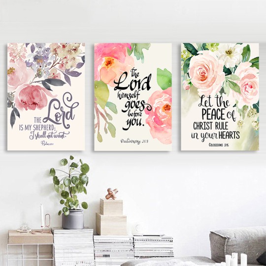 Christian Wall Decor Wall Hangings Frameless Christian Bible Verse ...