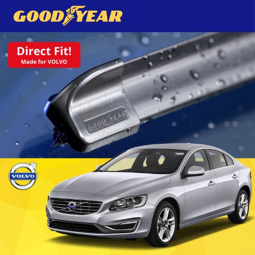 Goodyear Wiper Volvo S60 (set of 2 wipers) Specific Fit Version. No Adaptor Required. RHD
