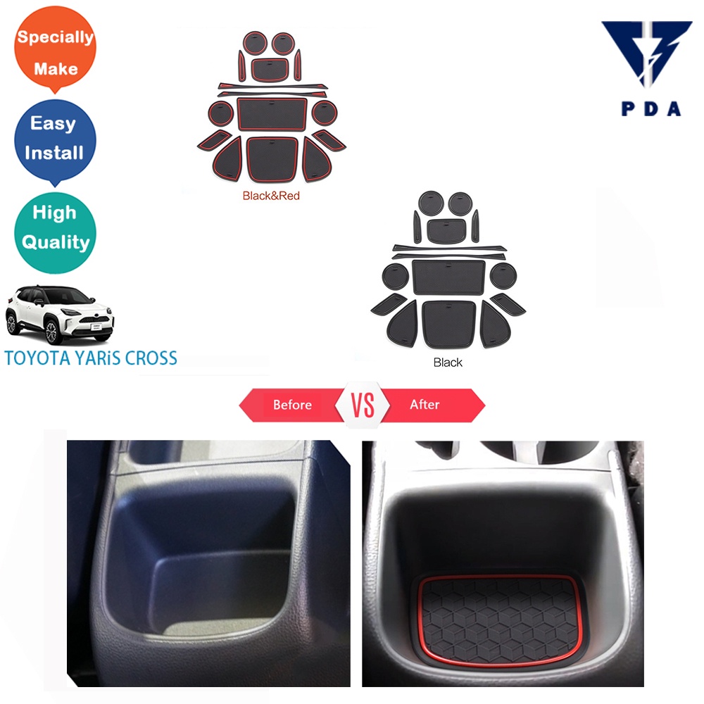 Toyota Yaris Cross Console Rubber Mat Shopee Singapore