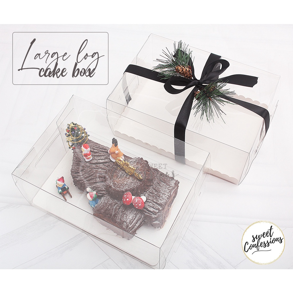 11 inch Large log cake box swiss roll box tree stump cake rectangle box ...