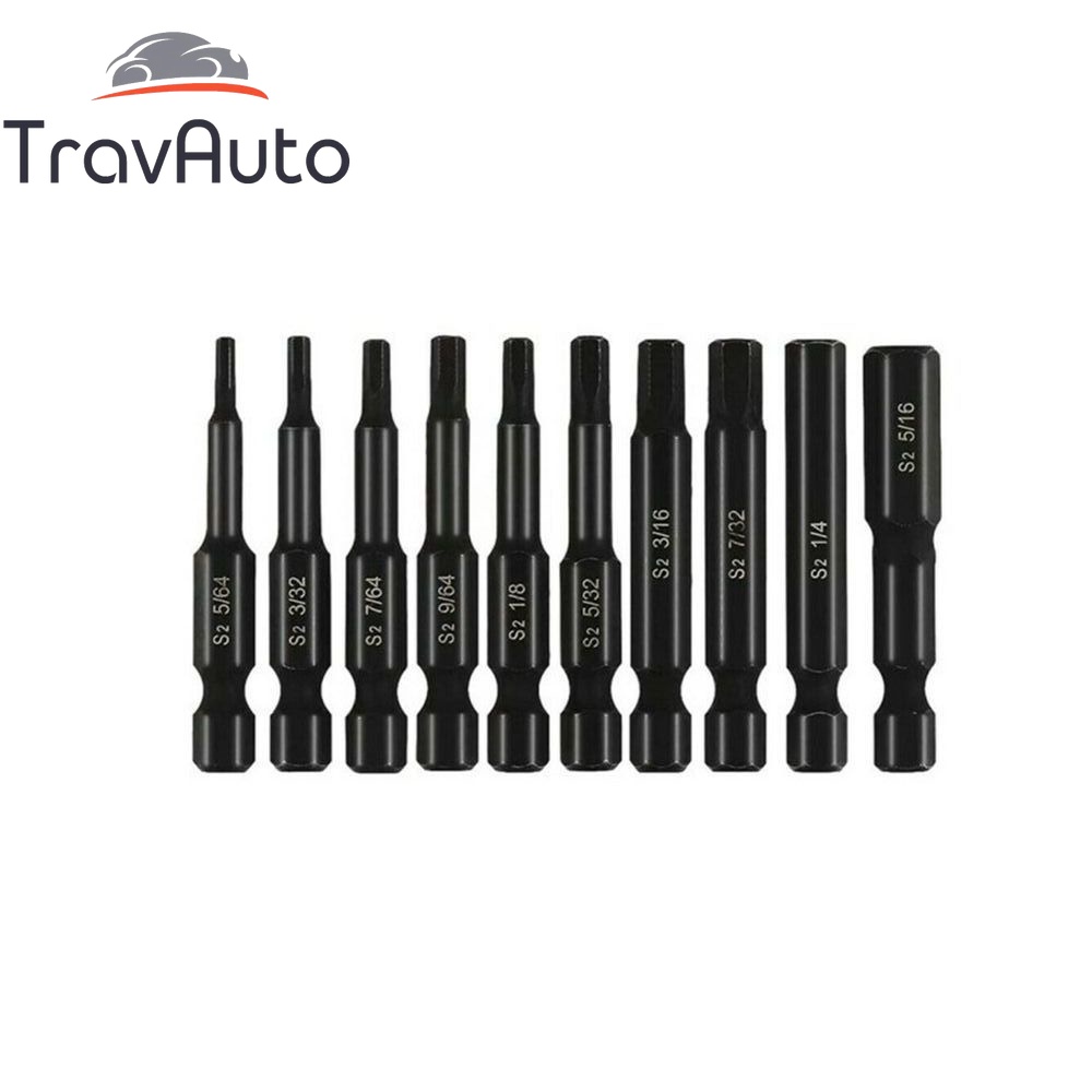 Hex Head Allen Wrench Drill Bit Set 33pcs (11pc Metric, 11pc SAE, 11pc