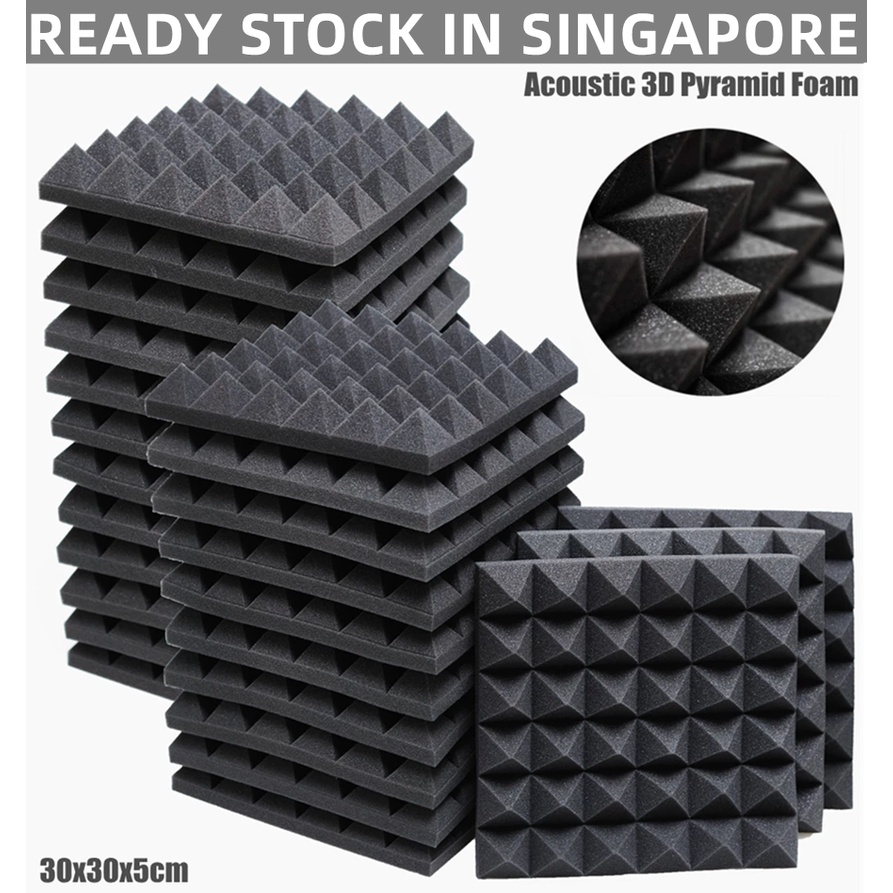 SG STOCK Acoustic Sound Proof Absorber Soundproof Home Wall Foam Sponge