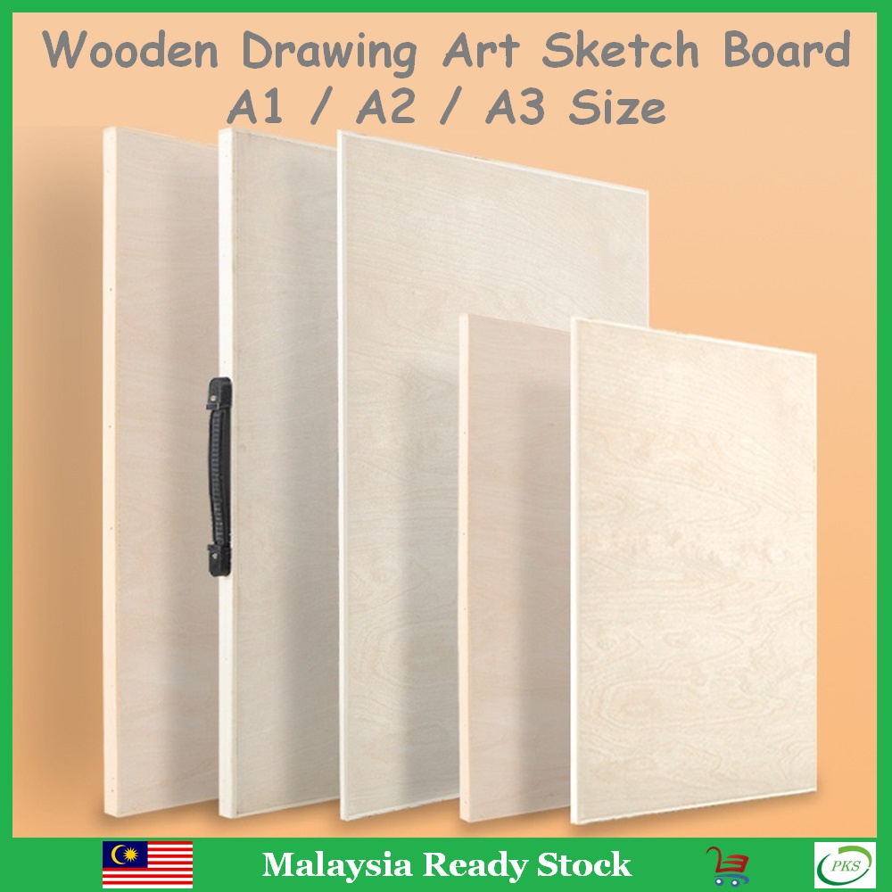A1/A2/A3 Size Wooden Drawing Board Art Sketch Board with Handle Shopee Singapore