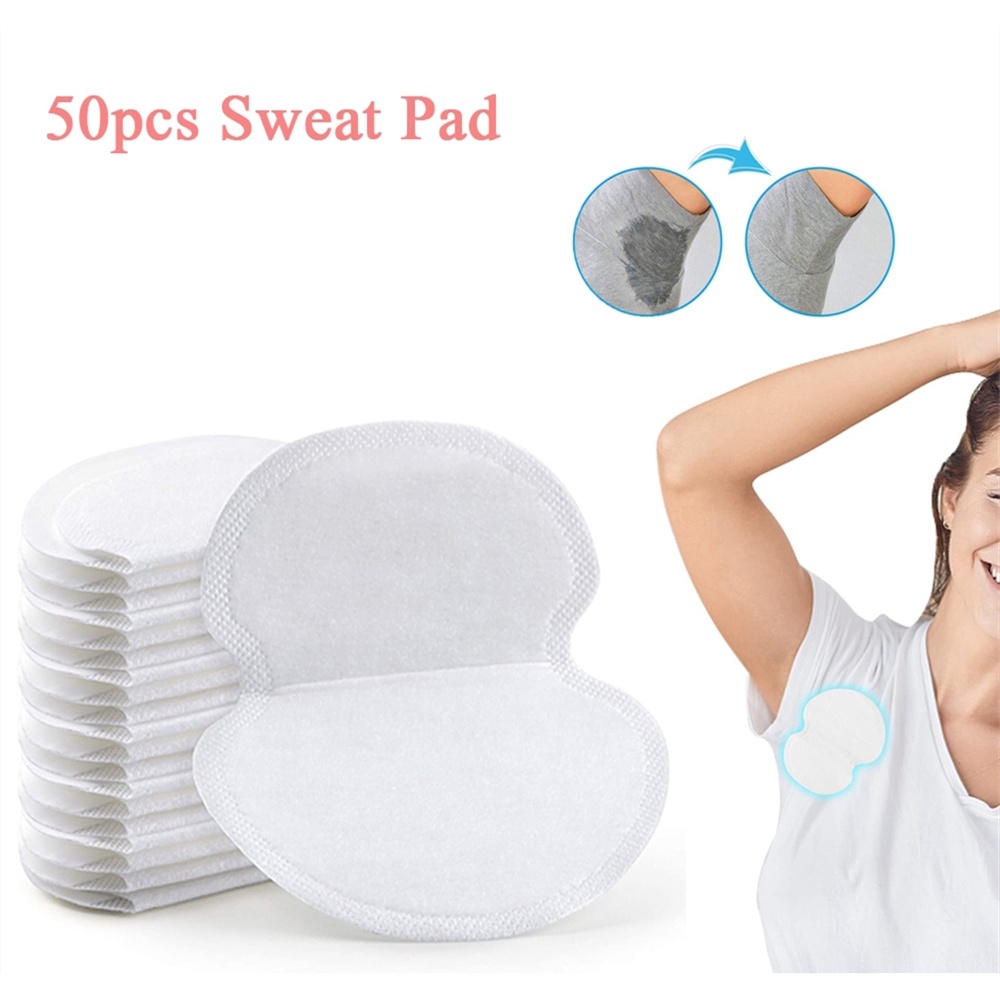 50 Pcs Underarm Sweat Pads for Men and Women, Large Disposable