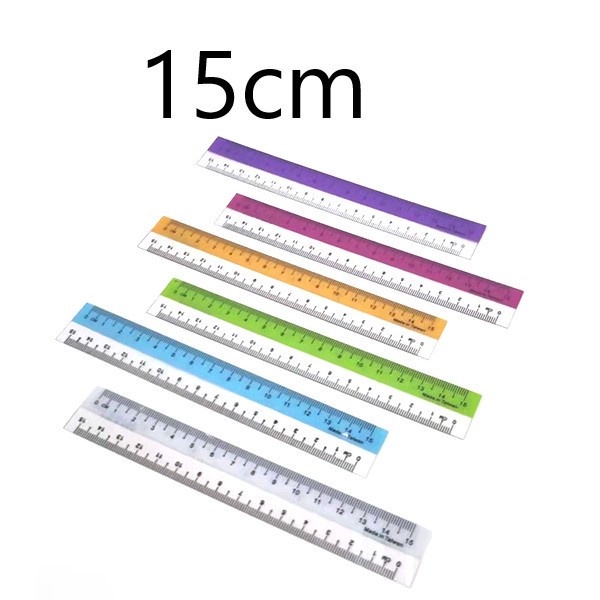15cm/20cm/30cm Plastic Ruler Portable Mathematics Ruler For