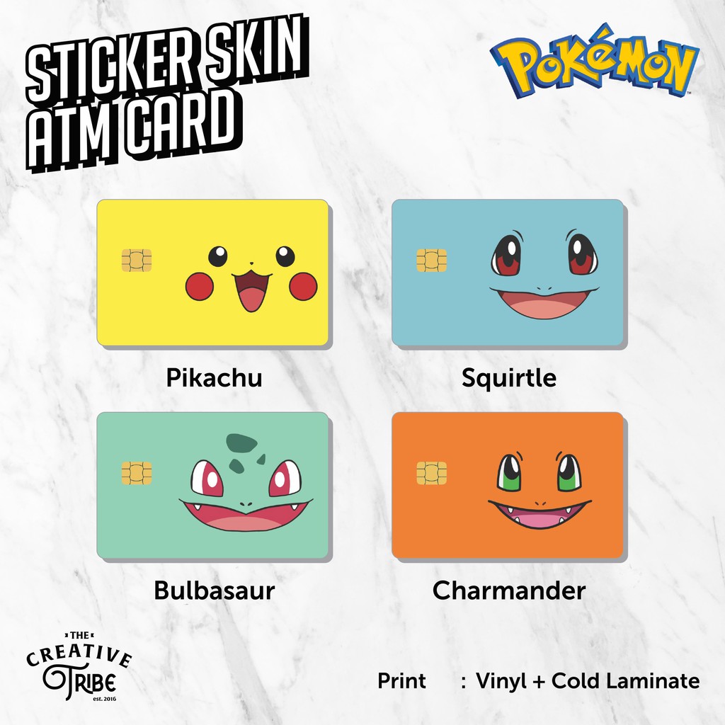 Pokemon Card Atm / Credit Card / Beep Card Skin Sticker