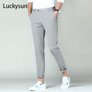Size 28-40 Men's Formal Pants Office Slim Fit Black Long Trousers Man  Business Korean Casual Big Plus Size Oversized Pant