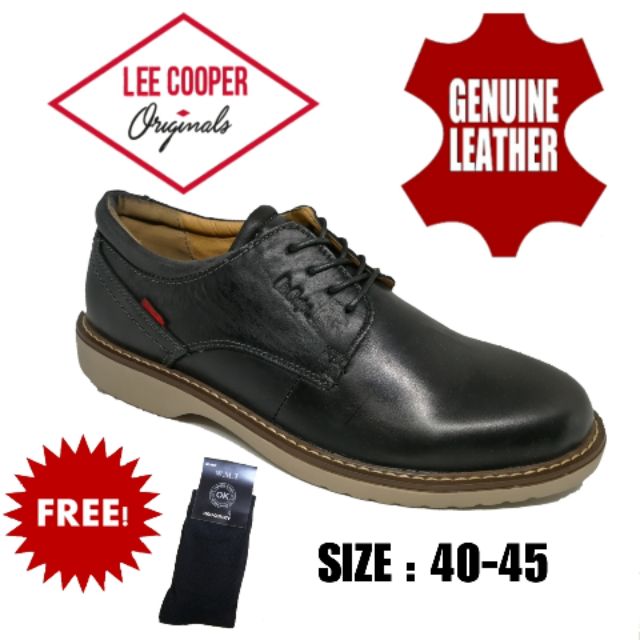 LEE COOPER Original Genuine Leather Lace-Up Shoe | Shopee Singapore