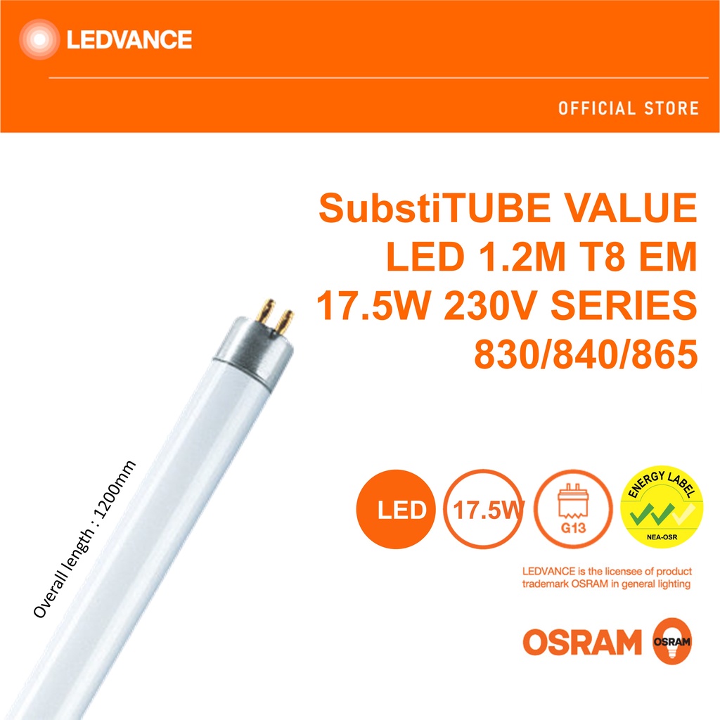 2x Osram SubstiTUBE T8 LED Starter