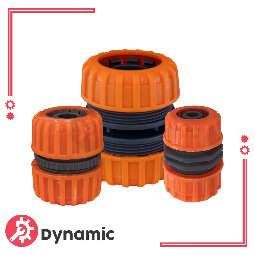 PVC Garden Hose Connector Fittings for 1/2, 3/4, 1 inch Garden Hose