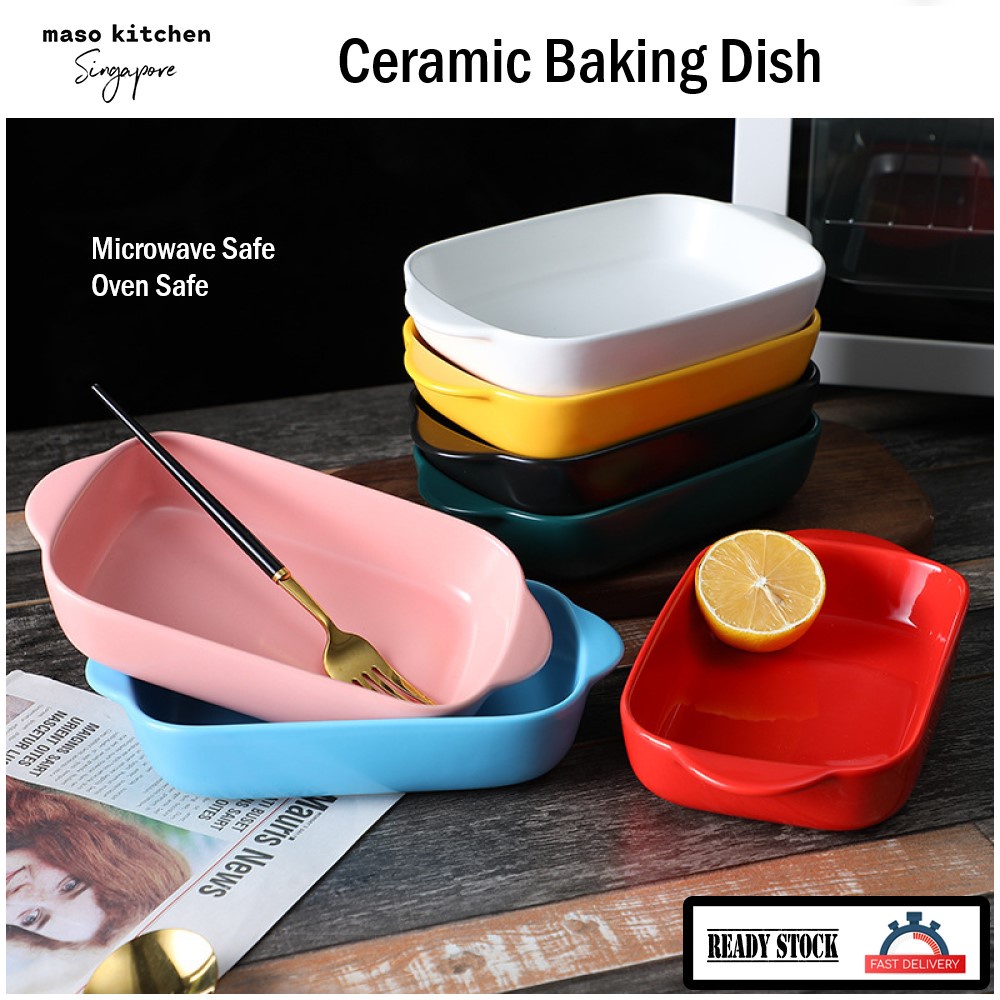 Baking Tray Baking Dish Bowl with Handle for Oven Roasting, Small