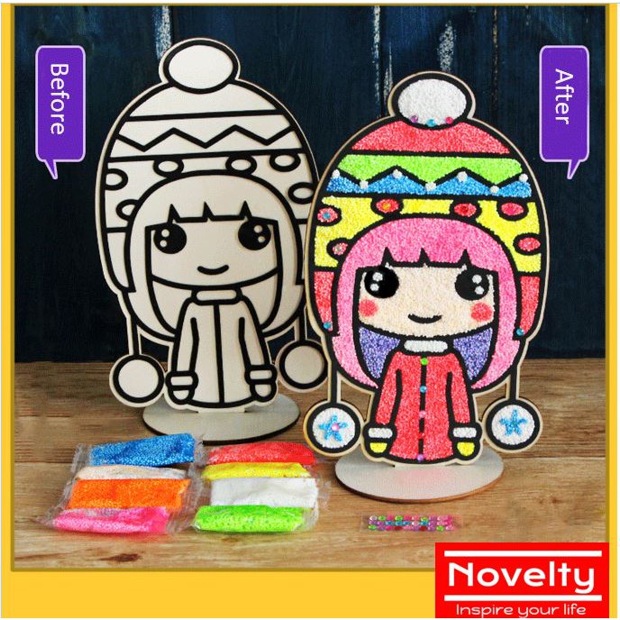 [SG ready stock] Snow clay art Sticky Sand Art?Clay Art Crafts DIY Clay Foam Clay Art and Kids Craft