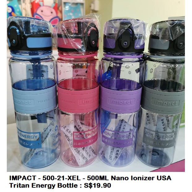 IMPACT - 500-21-XEL - 500ML Nano Ionizer USA Tritan Energy Bottle ...