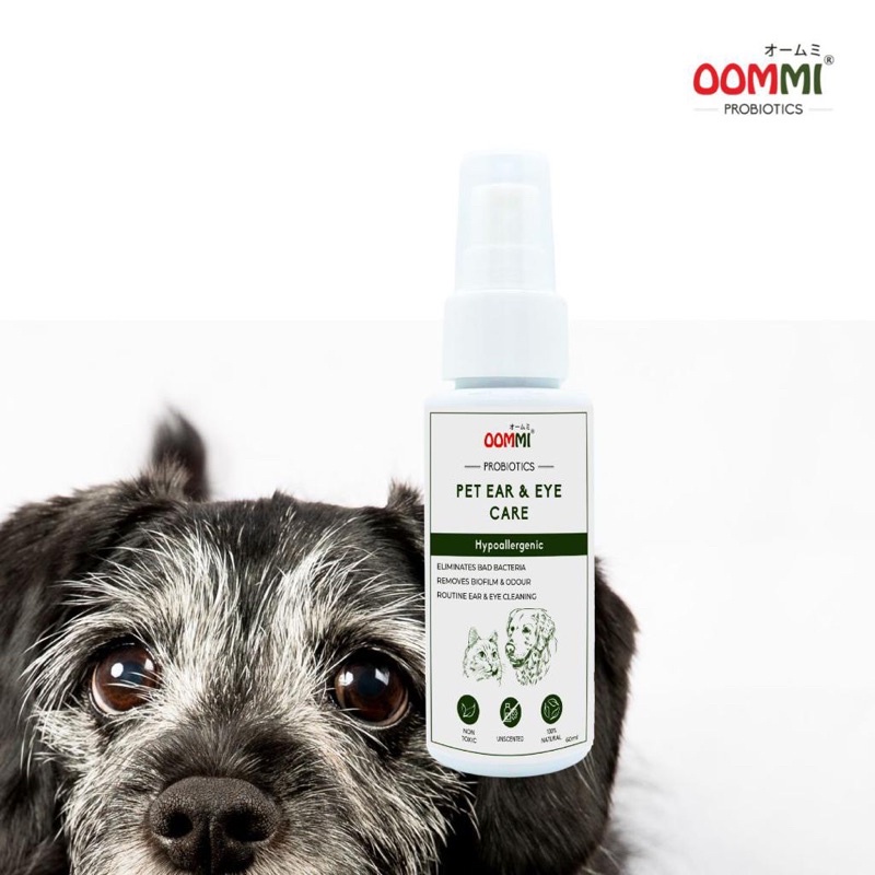 OOMMI Probiotics Pet Ear & Eye Care Natural & unscented Prevent & treat ear infection