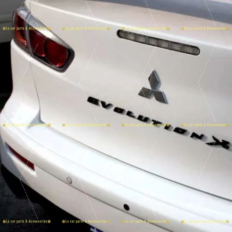 3D Logo Emblem Tail Trunk Sport Bumper Wing Matte Lip Badge Lancer EVO ...