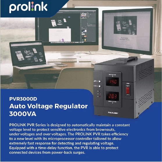 Prolink Stabilizer 3000VA Automatic Voltage Regulator l AVR l Relay Controlled l Stavolt l (DUS JELEK) - Gambar 3