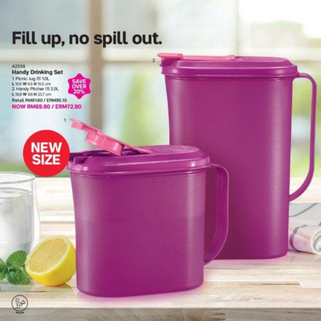 HANDY DRINKING SET COMBO TUPPERWARE (2PS) | Shopee Singapore
