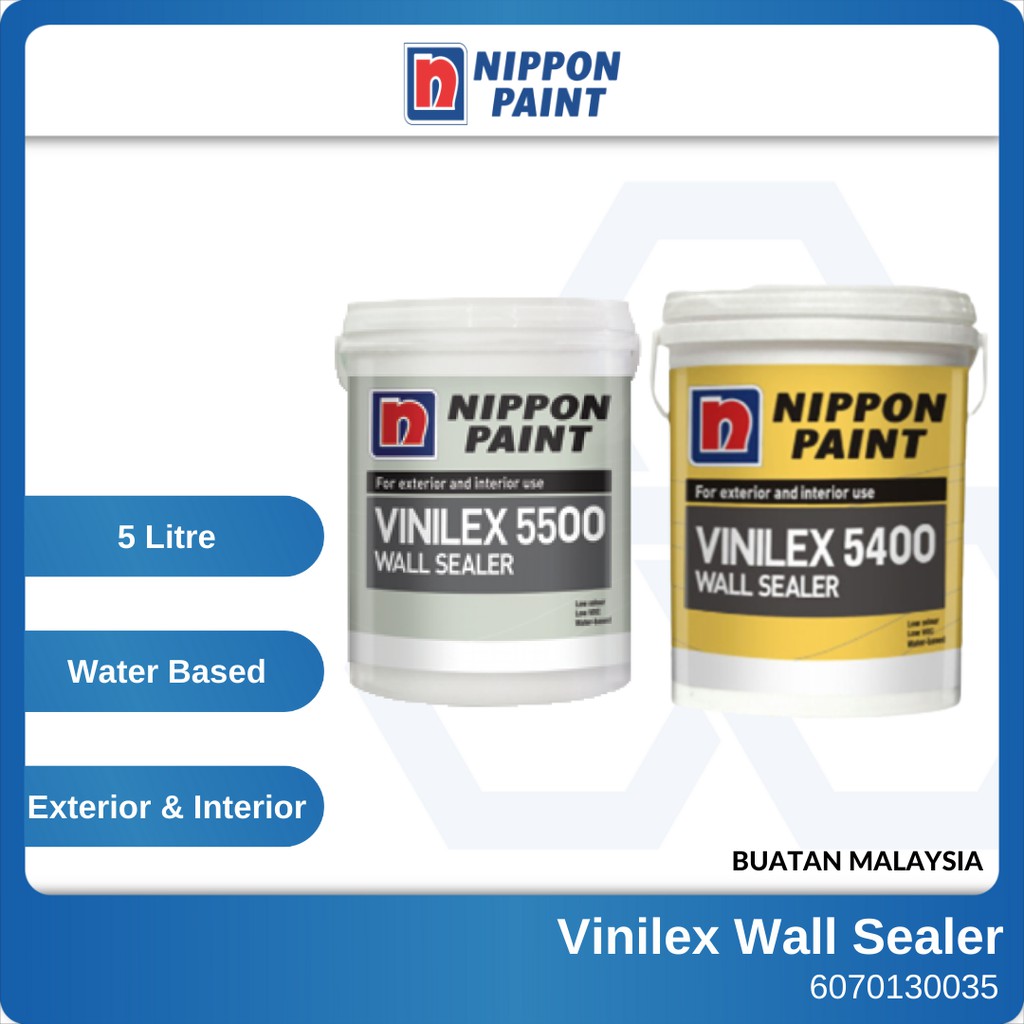 NIPPON Vinilex 5400 Wall Sealer - 5 Liter / KTH 1000 Wall Sealer - 5 ...