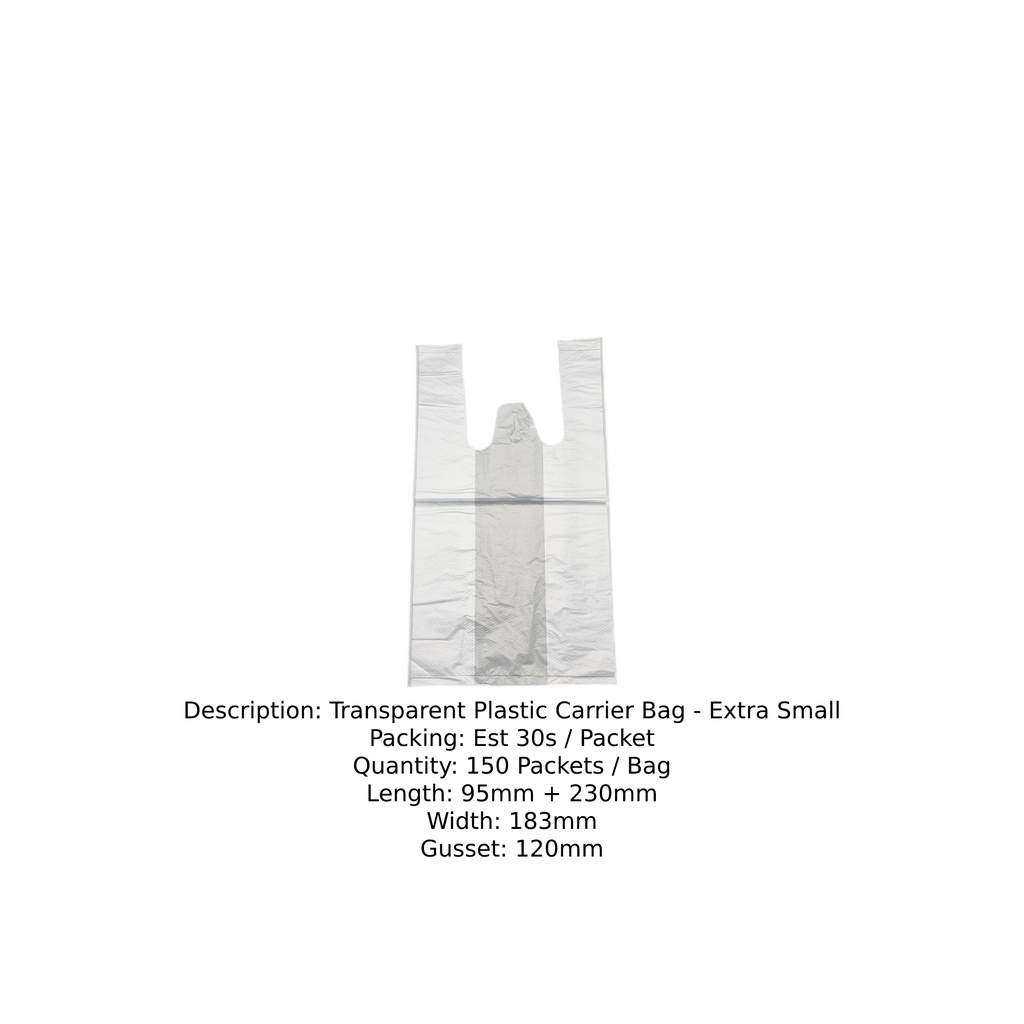 💯 [SG STOCK] Clear Carrier bag Translucent Bag Transparent Plastic