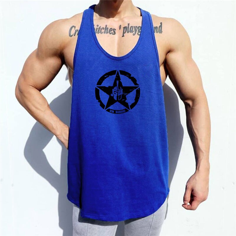 Muscleguys Brand Gym Clothing Mesh Bodybuilding Stringer Tank Top Men Fitness Sleeveless Shirt Running Vest Singlets Tanktop