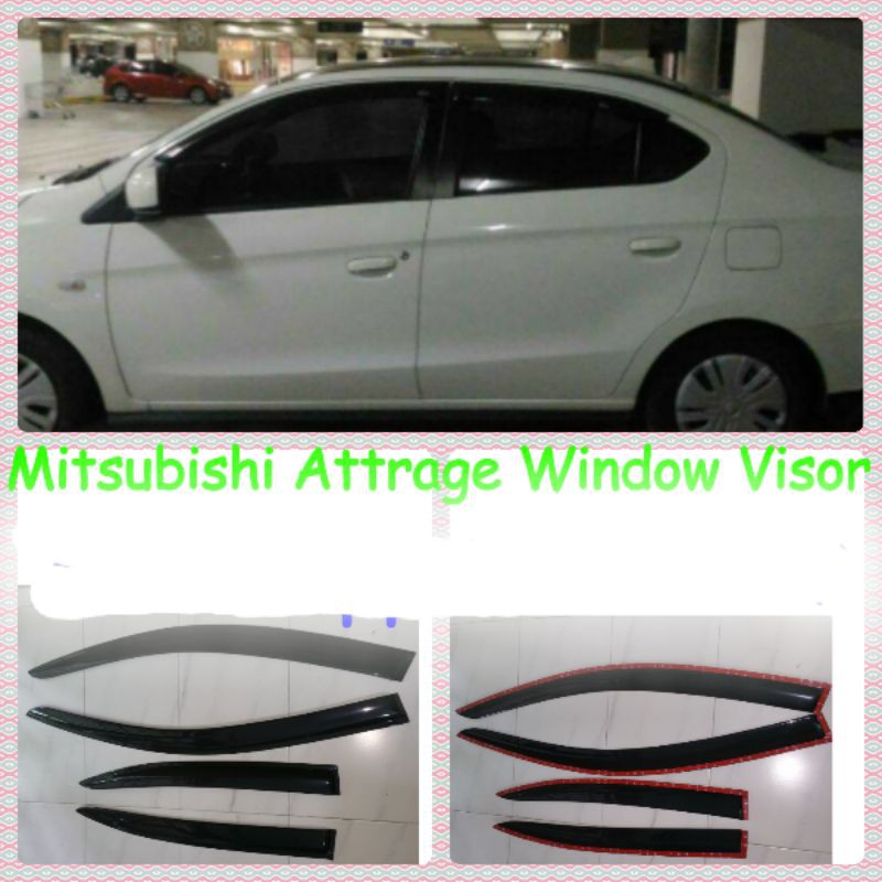 🔴 Sg Seller. Mitsubishi Attrage Good Quality Window Visor@fast Delivery 