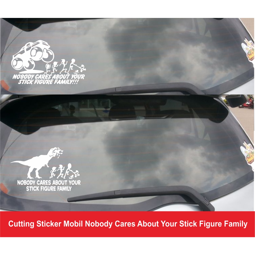 Cutting Sticker Nobody Cares Car Window Sticker About Your Stick Figure ...
